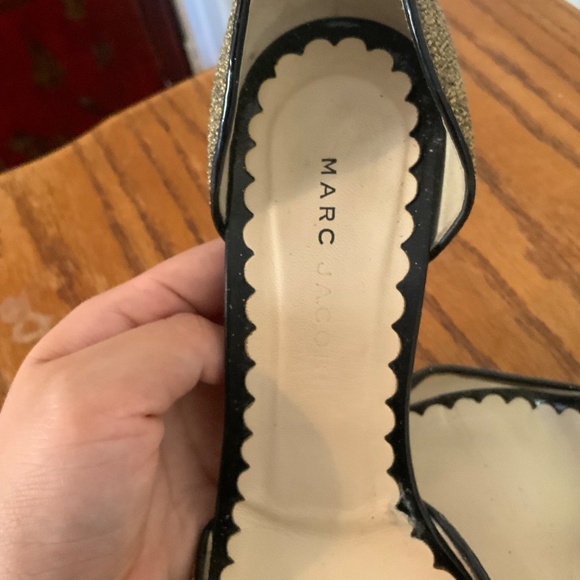 Marc Jacobs Glittery Golden Heel With Ankle Strap - Size 8 - Picture 5 of 6